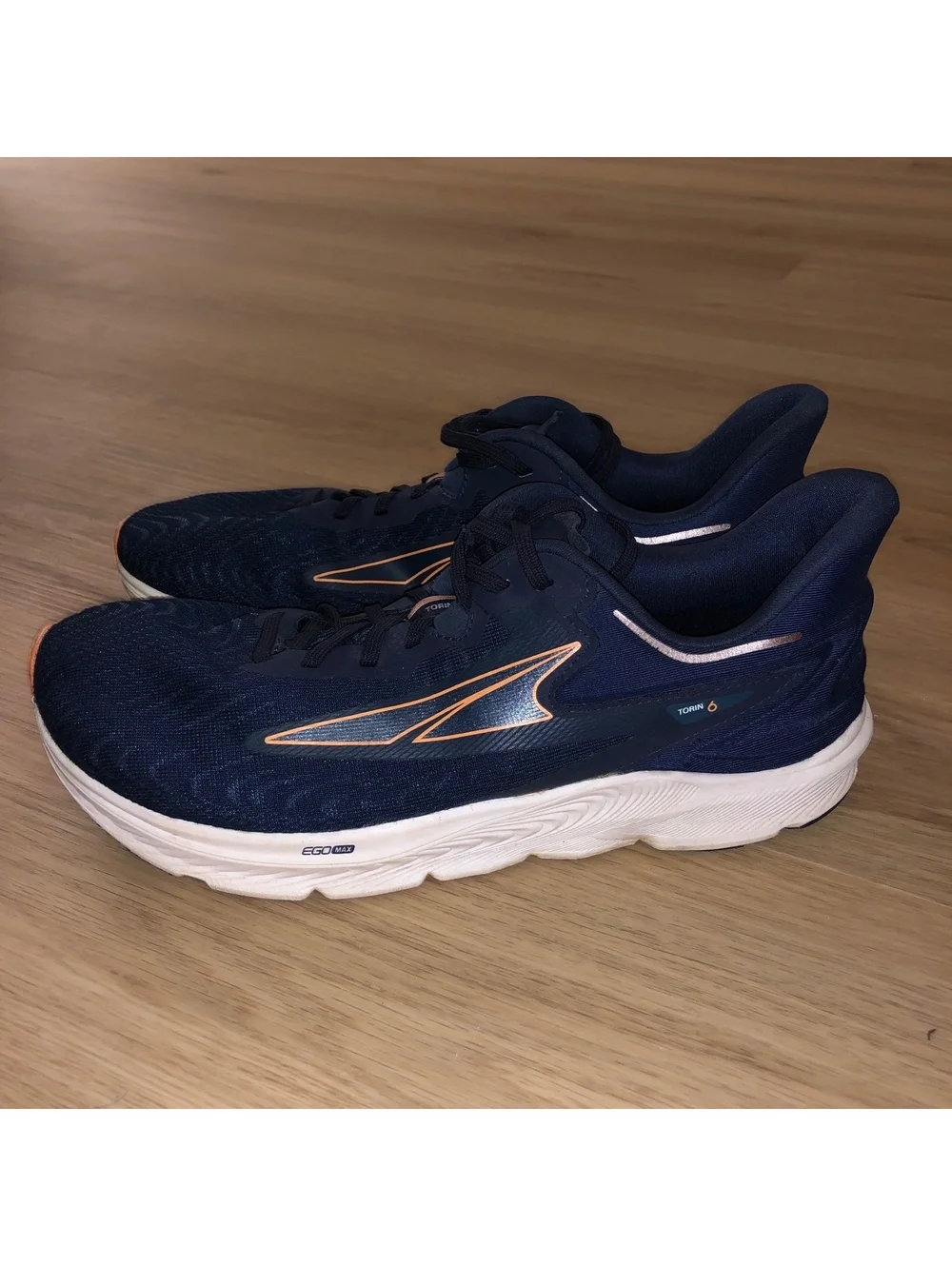 ALTRA TORIN 6 NAVY BLUE ORANGE WHITE RUNNING SNEAKERS WOMENS SIZE 9.5